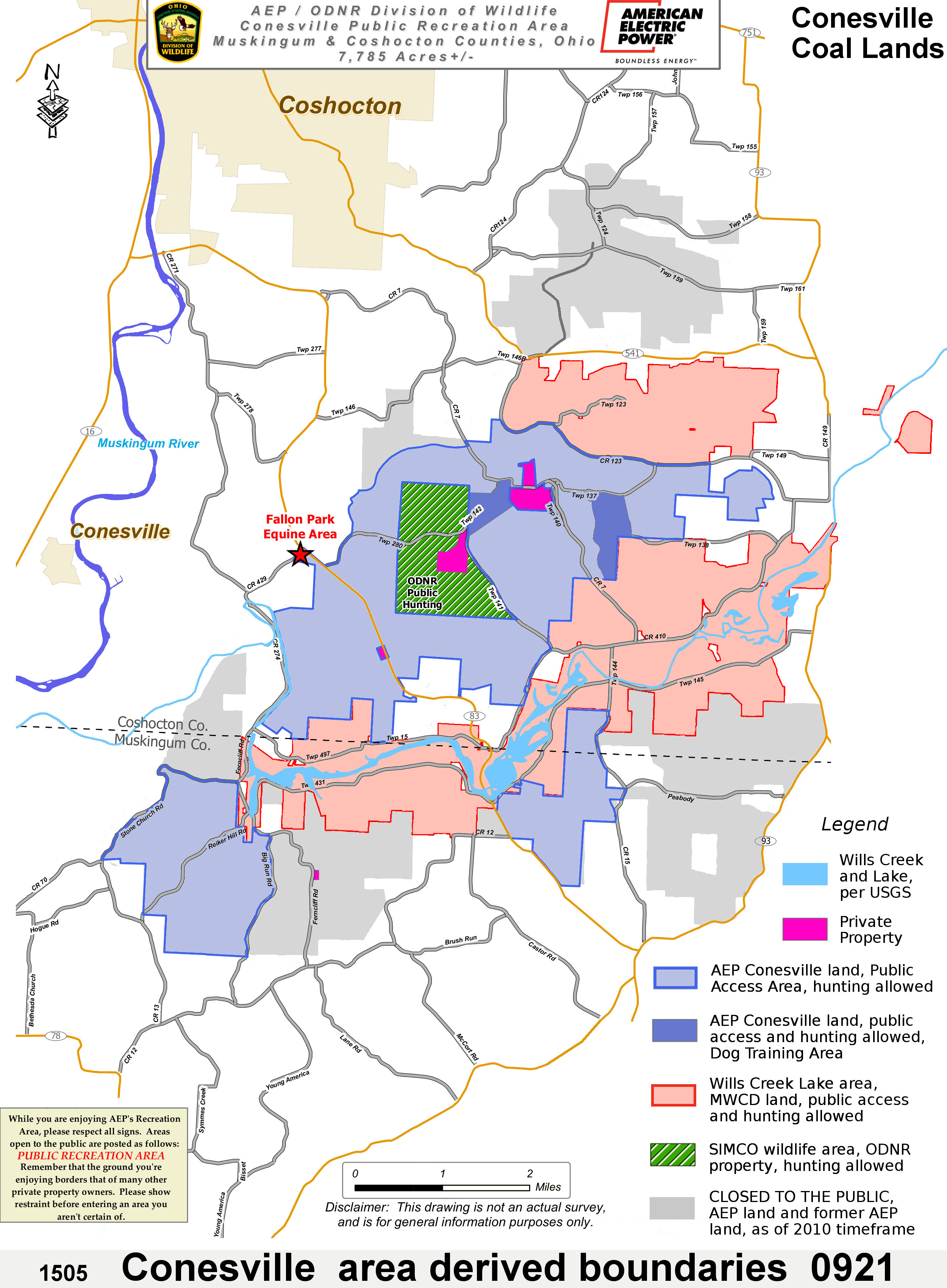 q Conesville Ohio Hunting Maps 1250+ page Map Guide to Public Lands