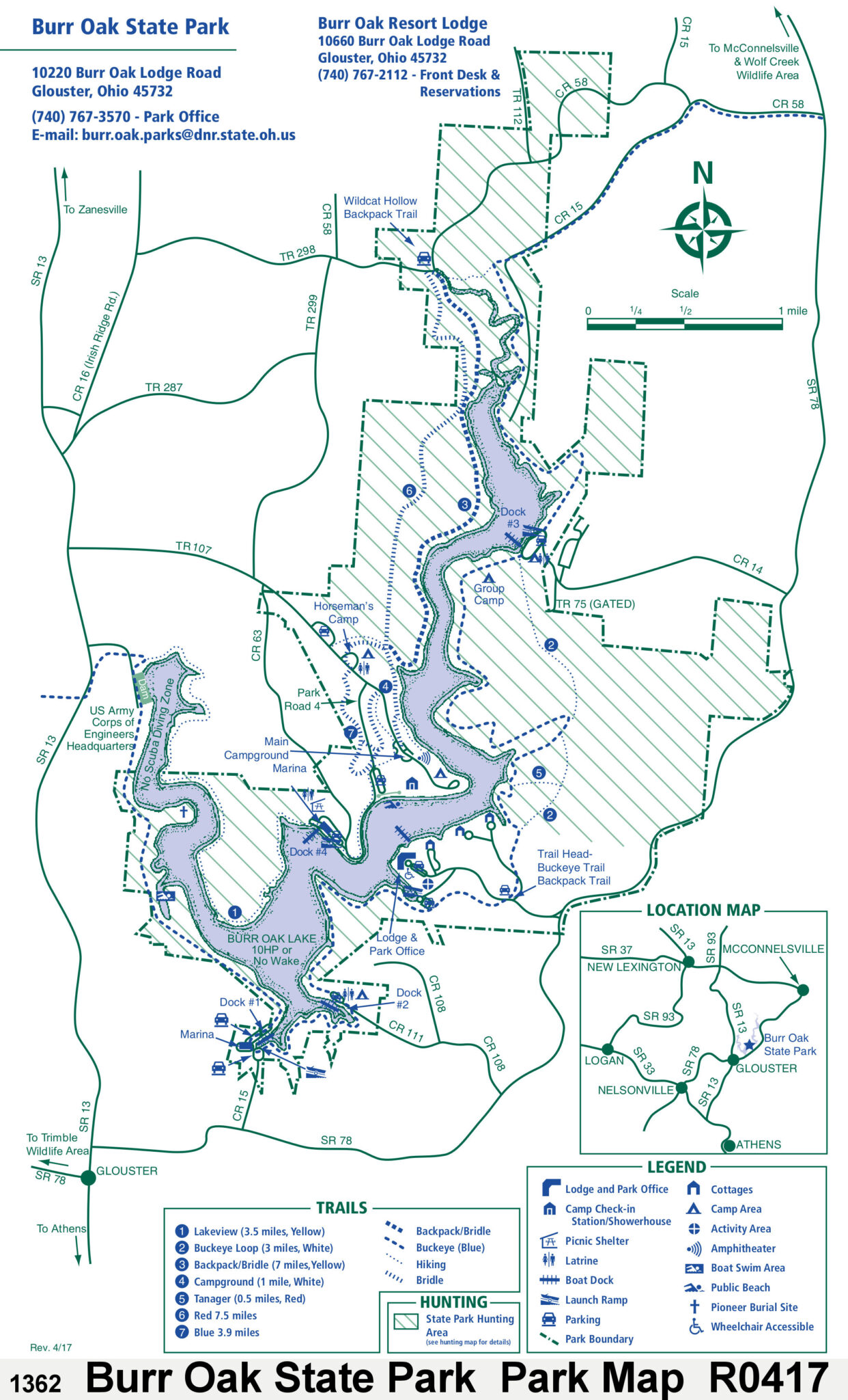 q Burr Oak S P Ohio Hunting - 1362 Burr Oak State Park Park Map R0417 1242x2048 