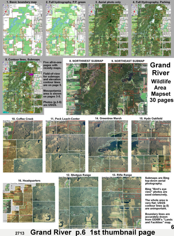 q Grand River – Ohio Hunting Maps – 1400+ page Map Guide to Public Lands